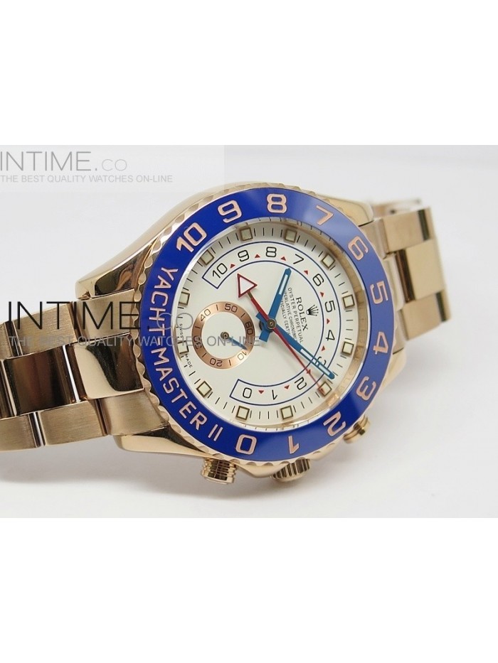 2014 YachtMaster II RG White Dial on RG Bracelet A2813