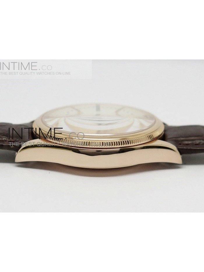 Cellini 50505 BP Maker RG White Dial on Brown Leather Strap A2824