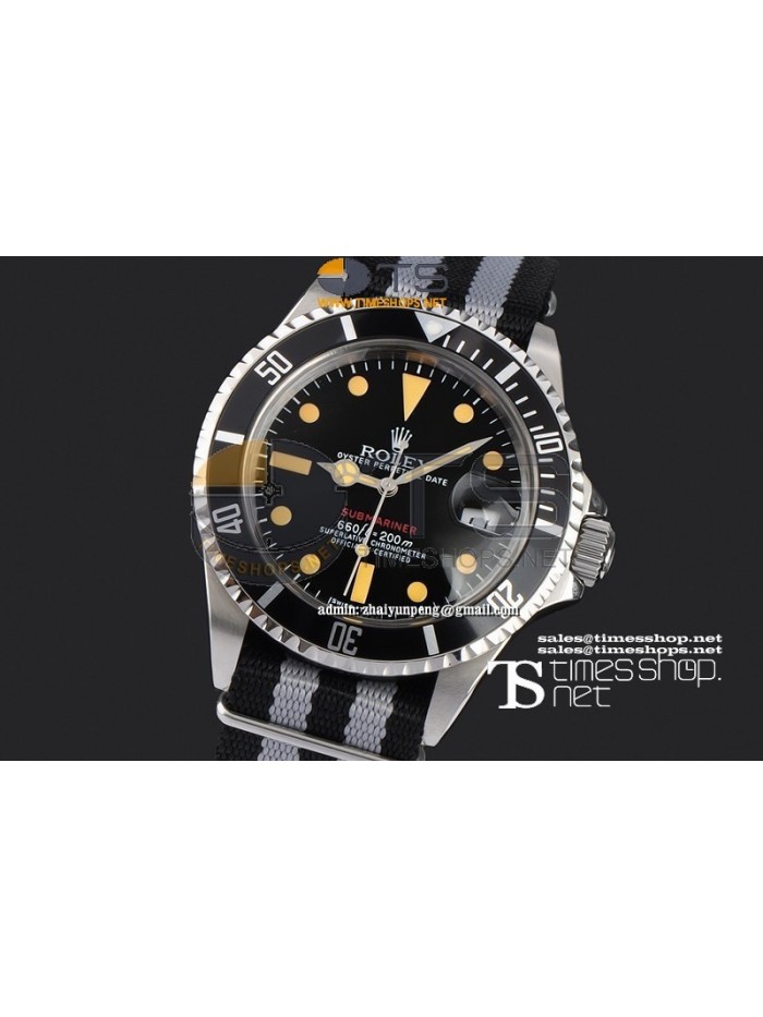 RO7541-  Vintage Submariner Black Dial SS/NY