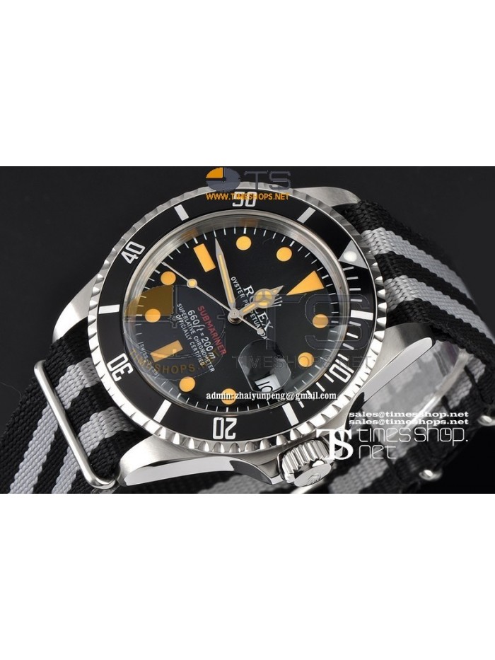 RO7541-  Vintage Submariner Black Dial SS/NY