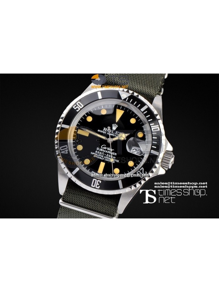 RO7501-  Vintage  Sub Black Dial SS/NY