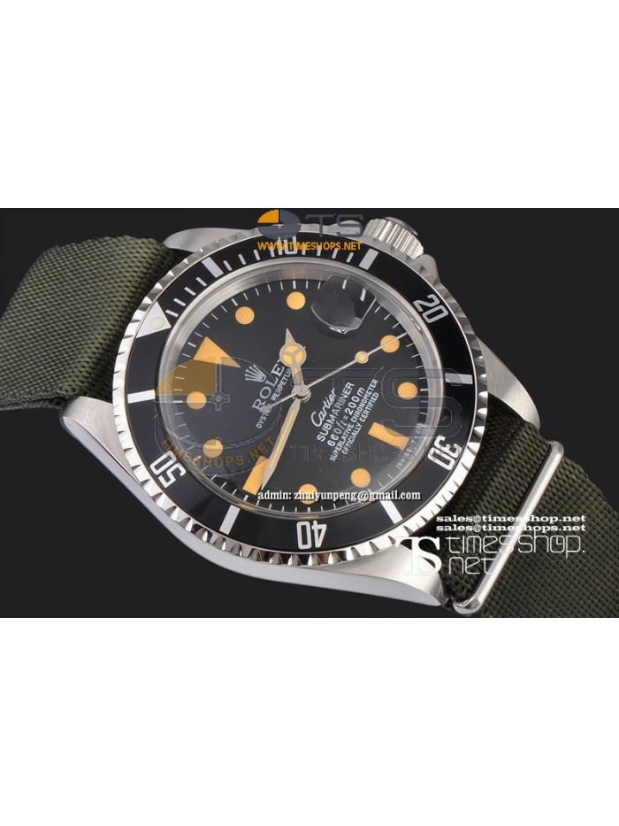 RO7501-  Vintage  Sub Black Dial SS/NY