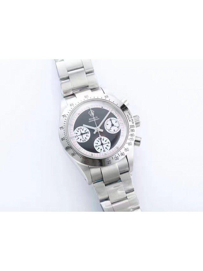 RO21332 - Vintage Daytona Black Dial SS Bracelet A7750