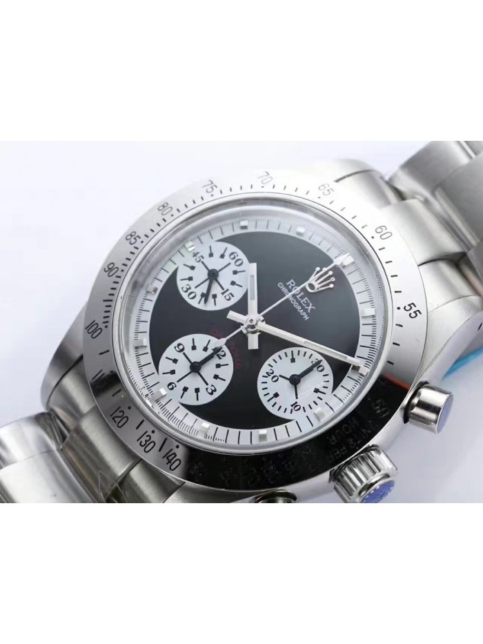 RO21331 - Vintage Daytona Black Dial SS Bracelet A7750