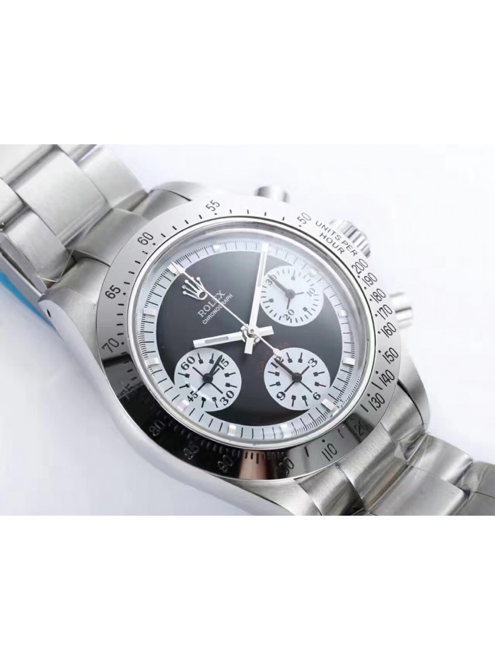 RO21331 - Vintage Daytona Black Dial SS Bracelet A7750