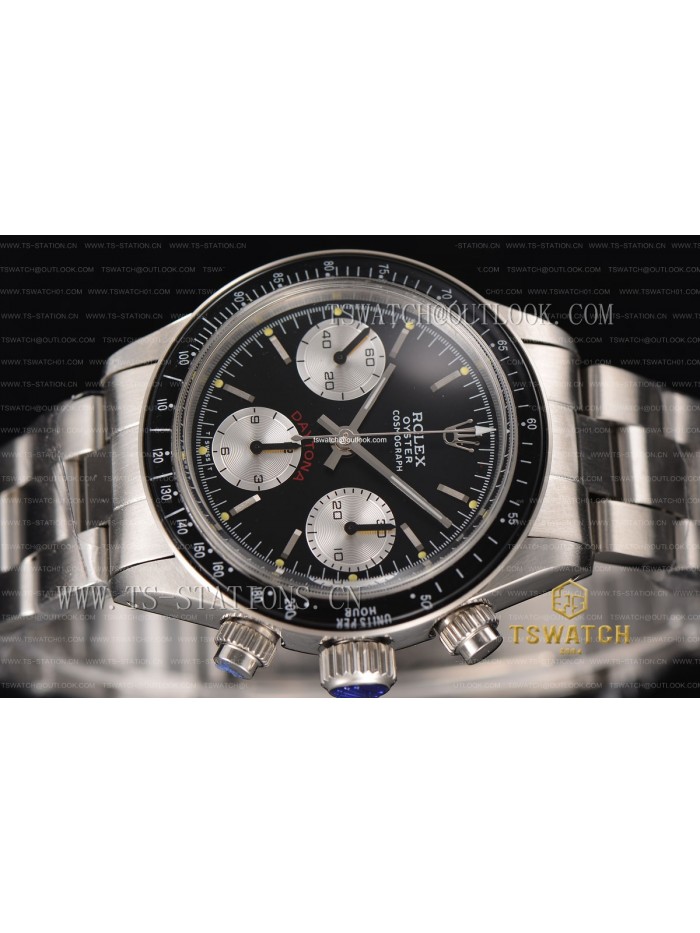 RO21160 - Vintage Daytona 6263 Black Dial SS Bracelet A7750