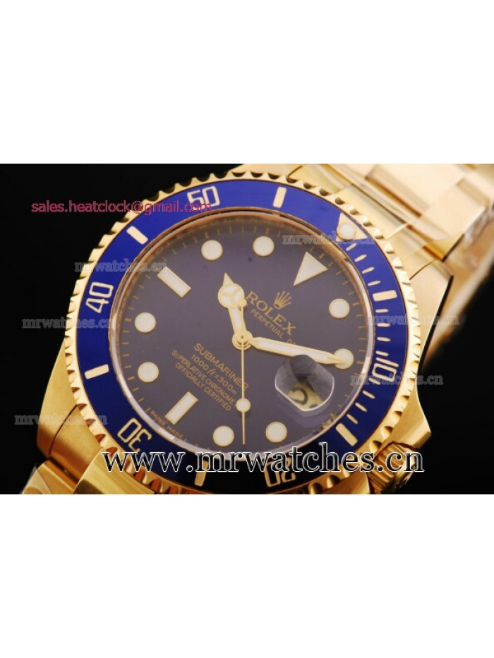 Rolex Submariner 43mm Yellow Gold Mens Watch - 116618