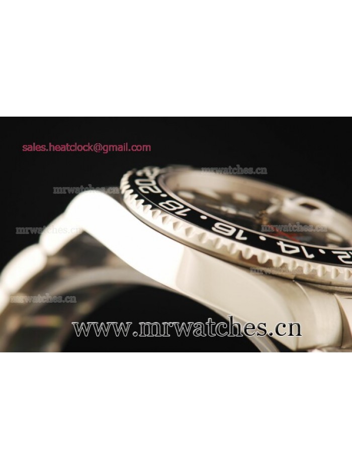 Rolex GMT-Master II Black Dial Full Steel Mens Watch - 116710SL