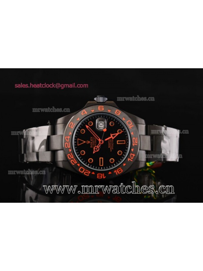 Rolex Stealth Flame Explorer II Bamfor GMT PVD Mens Watch - 16570