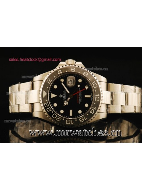 Rolex GMT-Master II Black Dial Full Steel Mens Wat...