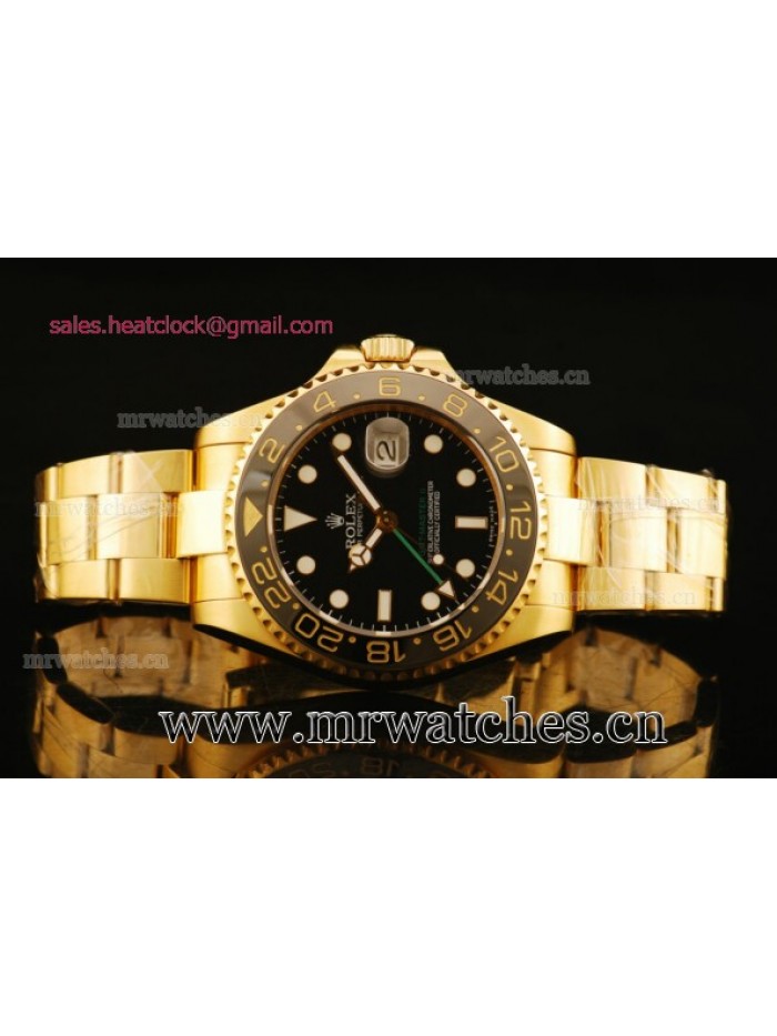 Rolex GMT-Master II Yellow Gold Mens Watch - 167130G