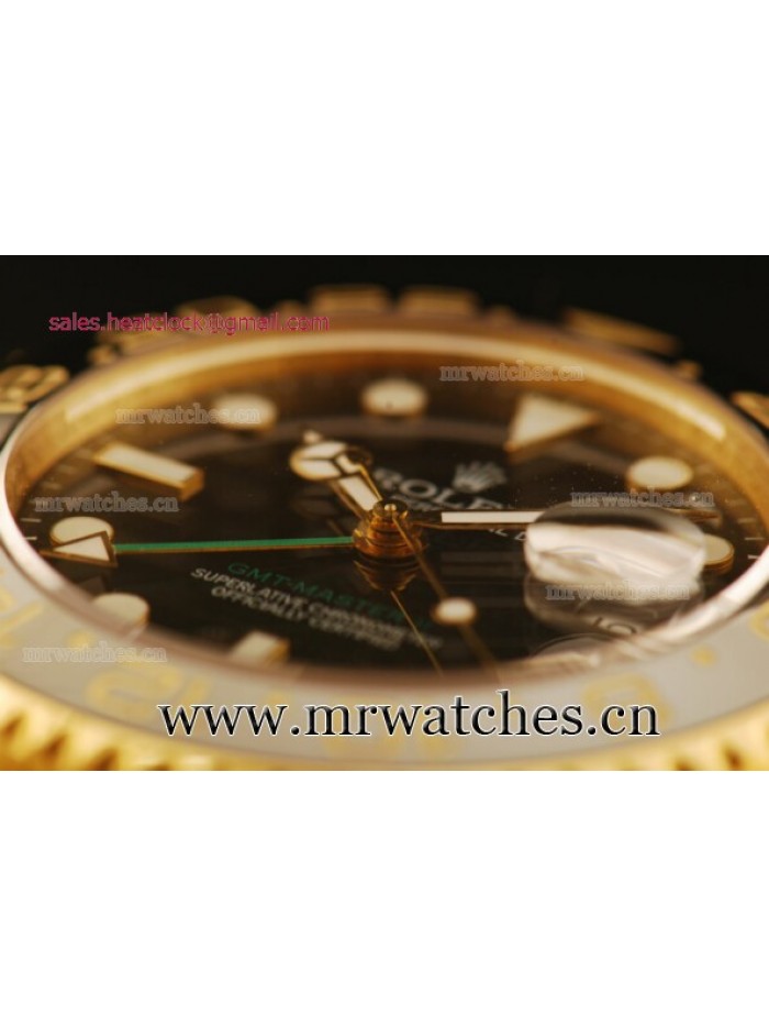 Rolex GMT-Master II Yellow Gold Mens Watch - 167130G