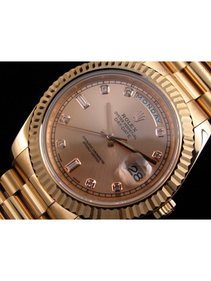 Day-Date II Everose Gold Rose Gold Dial A3156 Best Edition