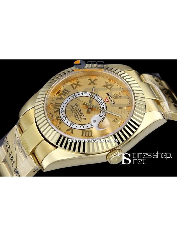 RO13440 - Sky-Dweller Yellow Gold Dial Full YG - Swiss ETA 2836-2