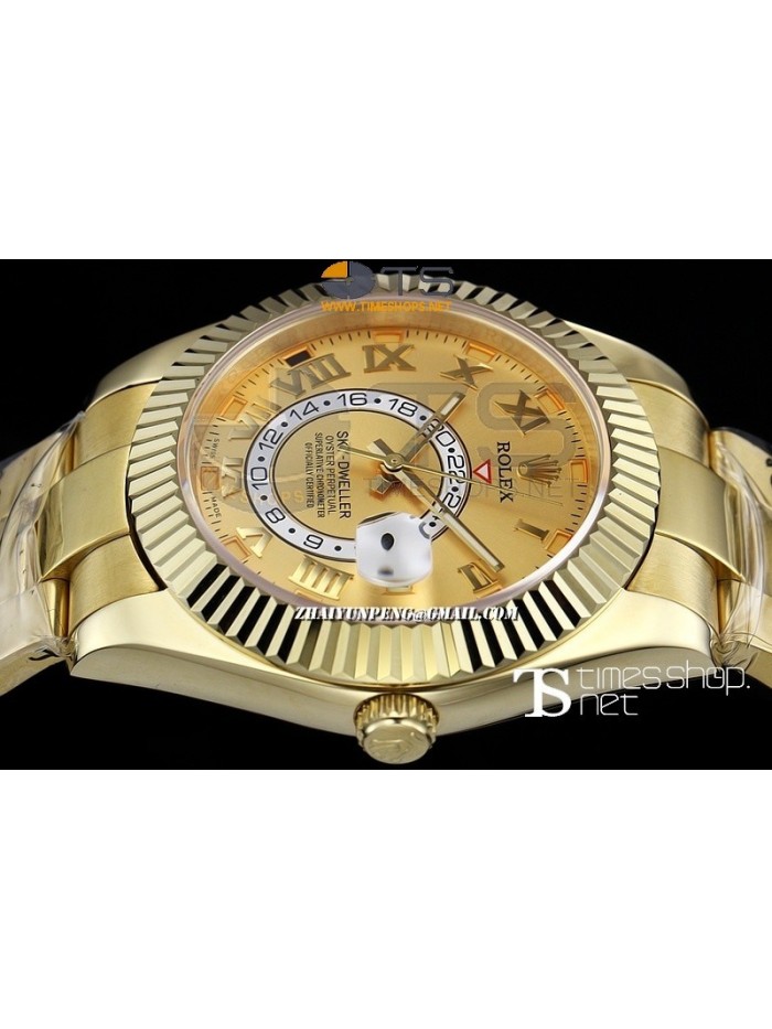 RO13440 - Sky-Dweller Yellow Gold Dial Full YG - Swiss ETA 2836-2