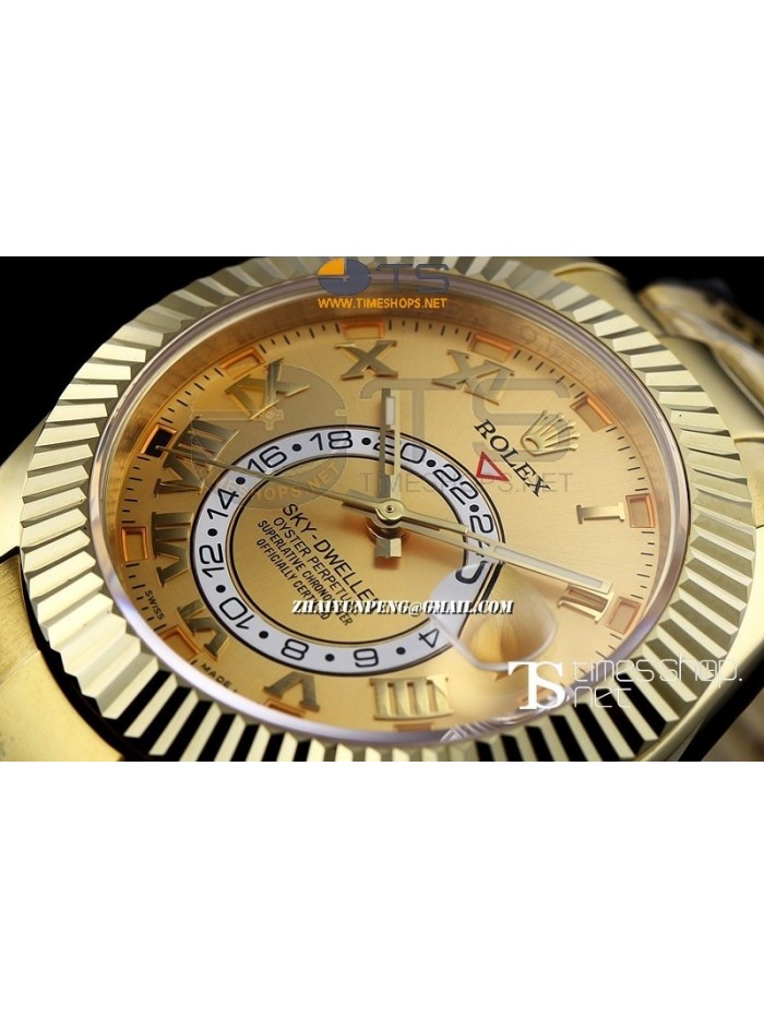 RO13440 - Sky-Dweller Yellow Gold Dial Full YG - Swiss ETA 2836-2