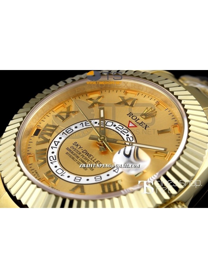 RO13440 - Sky-Dweller Yellow Gold Dial Full YG - Swiss ETA 2836-2