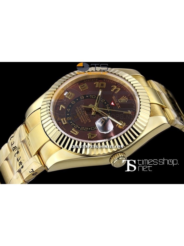 RO13435 - Sky-Dweller Brown Dial Full YG - Swiss ETA 2836-2