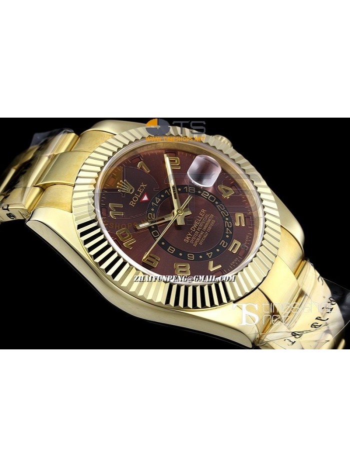 RO13435 - Sky-Dweller Brown Dial Full YG - Swiss ETA 2836-2