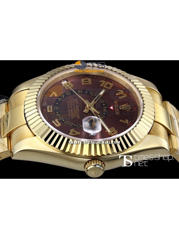 RO13435 - Sky-Dweller Brown Dial Full YG - Swiss ETA 2836-2